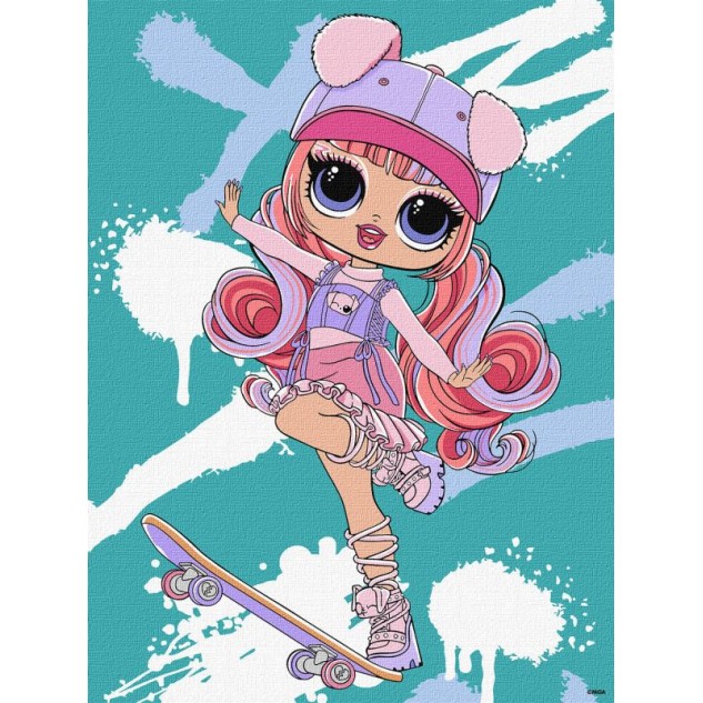 Картина за номерами  для дітей "Tweens LOL Skate Dance Ali Dance" 30х40см, термопакет, ТМ Ідейка