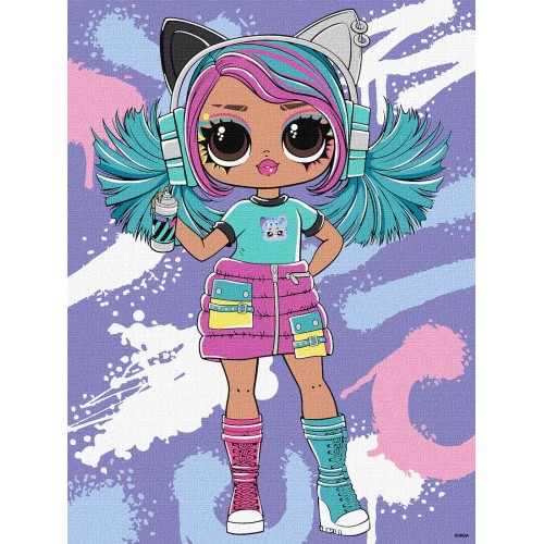 Картина за номерами  для дітей "Tweens LOL Skate Dance Emma Emo" 30х40см, термопакет, ТМ Ідейка