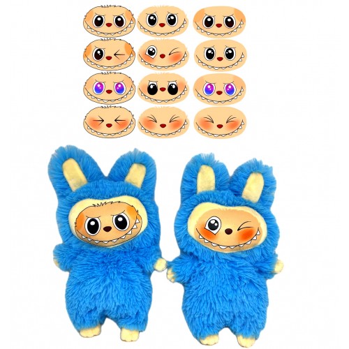 Іграшка м'яка Labubu 30см, небесна, ТМ Dreamtoys