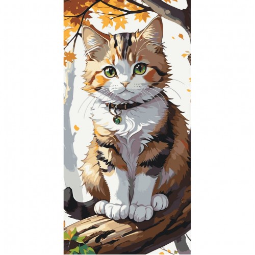 Картина за номерами "Пухнастий котик" лак 40*80см, термопакет, ТМ ART Craft