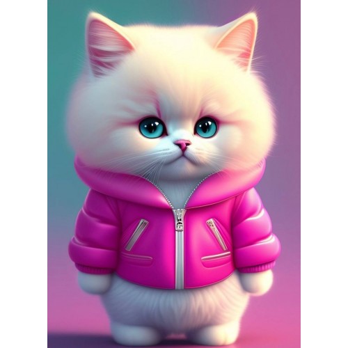 Алмазна мозаїка "Модне кошеня", 20*20см, на рамці, в кор.21*21*2,5см, ТМ Dreamtoys