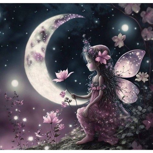 Алмазна мозаїка "Фея місячного світла", 30*40см, на рамці, в кор.31*41*2,5см, ТМ Dreamtoys