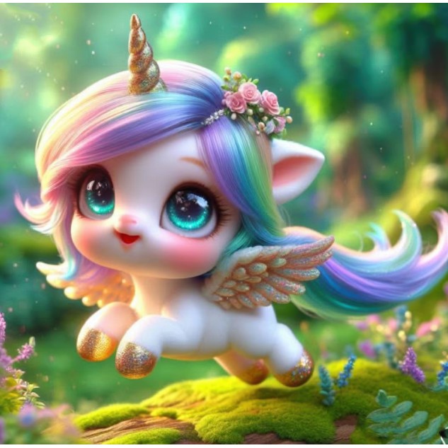 Алмазна мозаїка "Єдиноріжка у польоті", 20*20см, на рамці, в кор. 21*21*2,5см, ТМ Dreamtoys