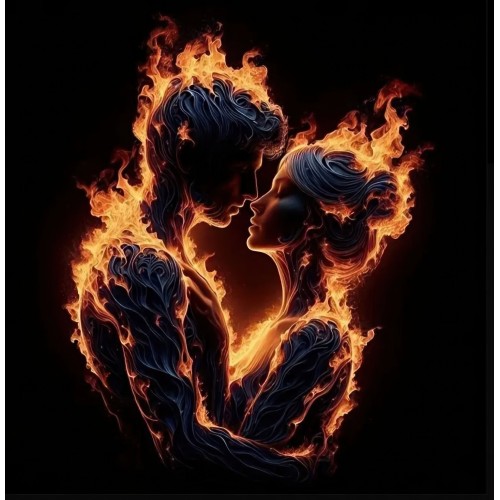 Алмазна мозаїка "Вогняна пристрасть", 20*20см, на рамці, в кор. 21*21*2,5см, ТМ Dreamtoys