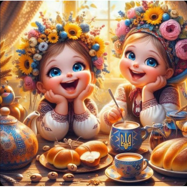 Алмазна мозаїка "Щасливі українські дічатка", 20*20см, на рамці, в кор. 21*21*2,5см, ТМ Dreamtoys