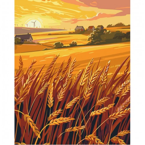 Картина за номерами "Сонячне поле" лак 40*50см, термопакет, ТМ ART Craft