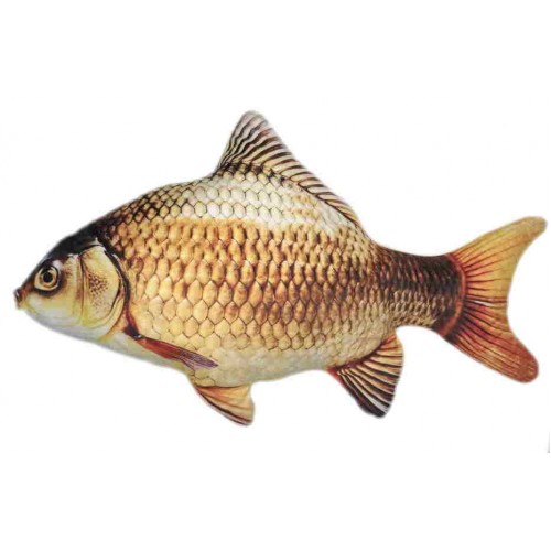 Іграшка м’яконабивна КАРАСЬ ЗОЛОТИЙ 50см подушка-обіймашка, Сувенір Декор