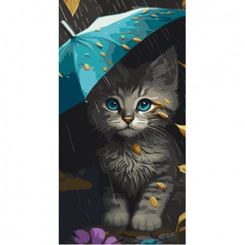 Картина за номерами "Миле кошеня" лак 40*80см, термопакет, ТМ ART Craft