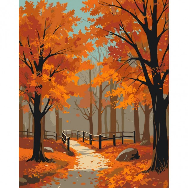Картина за номерами "Осінній ліс" 40*50см, термопакет, ТМ ART Craft