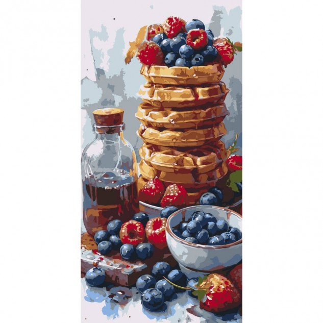 Картина за номерами "Солодкі вафлі" 40*80см, термопакет, ТМ ART Craft