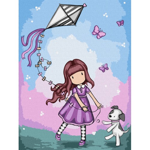 Картина за номерами для дітей "Don’t Fly Away Santoro Gorjuss Collection" 30х40см