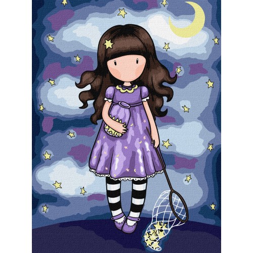 Картина за номерами для дітей "Catch A Falling Star Santoro Gorjuss Collection" 30*40см