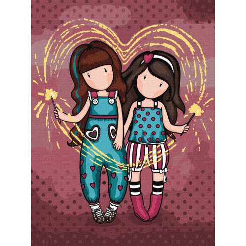 Картина за номерами для дітей "Fireworks Santoro Gorjuss Collection" 30*40см