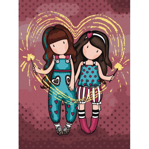 Картина за номерами для дітей "Fireworks Santoro Gorjuss Collection" 30*40см