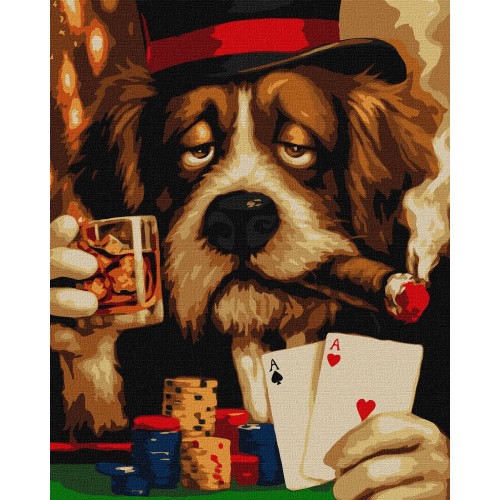 Картина за номерами "Бім дійсно втомився" 40х50см, термопакет, ТМ Ідейка