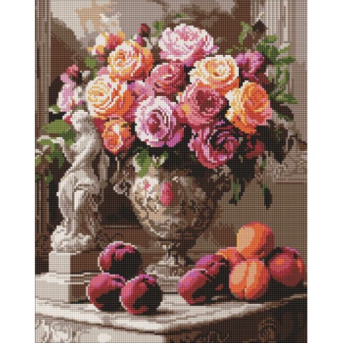 Алмазна мозаїка "Вишукані троянди" 40*50см, термопакет, ТМ Ідейка