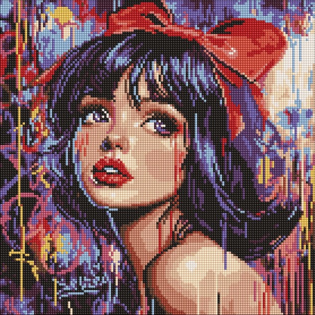 Алмазна мозаїка "Сучасна Білосніжка" 40*40см, термопакет, ТМ Ідейка