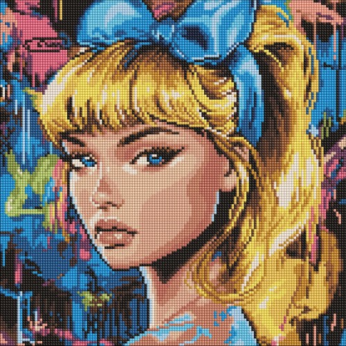 Алмазна мозаїка "Сучасна Попелюшка" 40*40см, термопакет, ТМ Ідейка