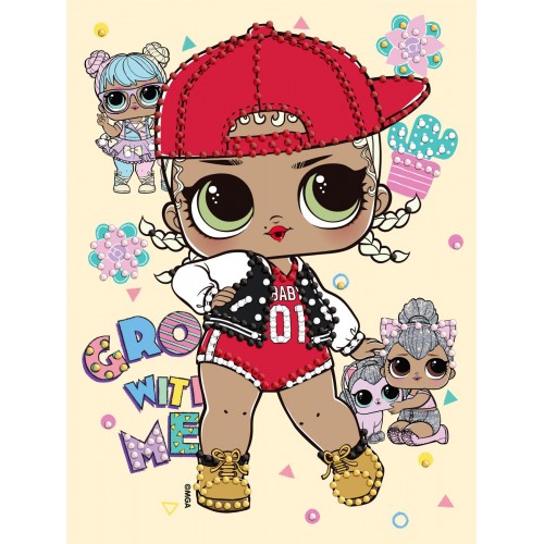 Алмазна мозаїка вибірково "L.O.L. Surprise! SWAG" 15*20см, термопакет, ТМ Ідейка