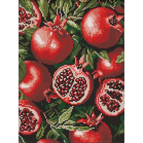 Алмазна мозаїка "Гранат у розрізі" 30х40см, термопакет, ТМ Ідейка