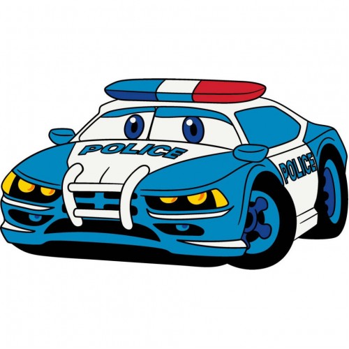 Картина Дитяча розмальовка "Поліцейська машинка" 25*30см, термопакет, ТМ ART Craft