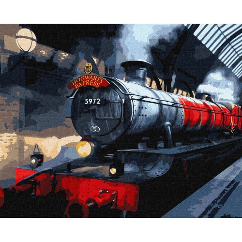 Картина за номерами WB "Harry Potter: Гоґвортський експрес з фарбами металік extra" 40х50см