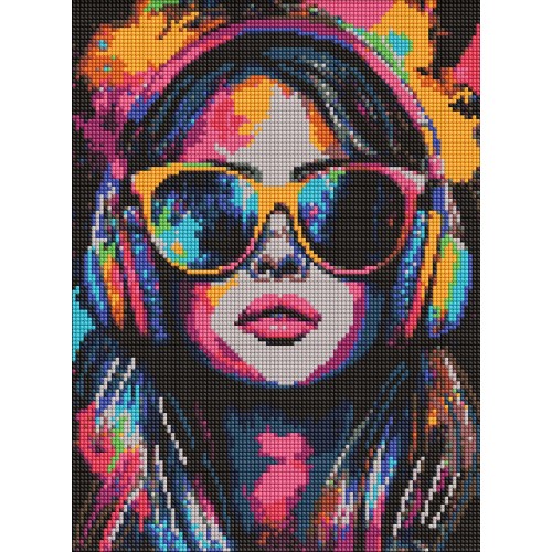 Алмазна мозаїка "Барвистий біт" 30х40см, термопакет, ТМ Ідейка