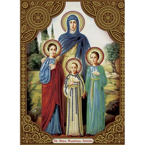 Алмазна мозаїка "Віра, Надія, Любов та мати їх Софія", 40*50см, на підрамнику, в кор. 41*51*2,5см