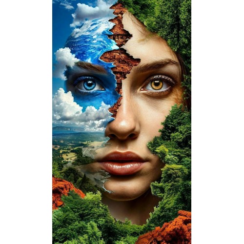 Алмазна мозаїка "Діва- Природа", 40*50см, на підрамнику, в кор. 41*51*2,5см, ТМ Dreamtoys