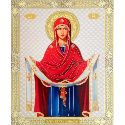 Алмазна мозаїка "Ікона Покрова", 40*50см, на підрамнику, в кор. 41*51*2,5см, ТМ Dreamtoys