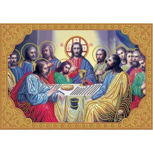 Алмазна мозаїка "Ікона Тайна Вечеря", 40*50см, на підрамнику, в кор. 41*51*2,5см, ТМ Dreamtoys