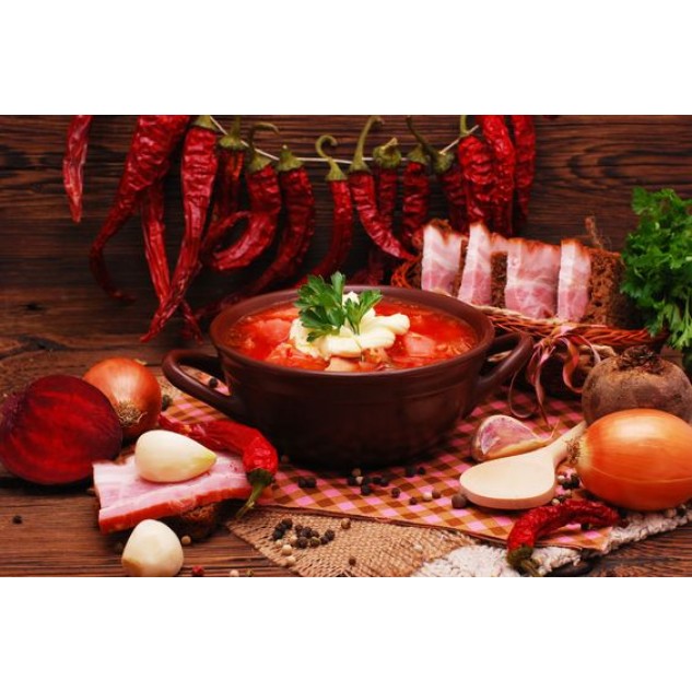 Алмазна мозаїка "Червоне Золото кухні", 40*50см, на підрамнику, в кор. 41*51*2,5см, ТМ Dreamtoys