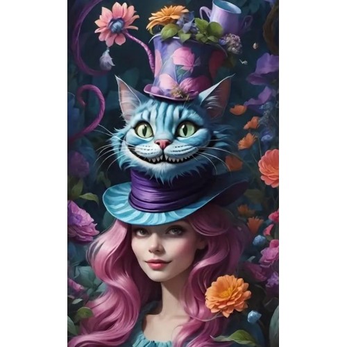 Алмазна мозаїка "Чеширський капелюх", на підрамнику 30*40см, в кор. 31*41*2,5см, ТМ Dreamtoys