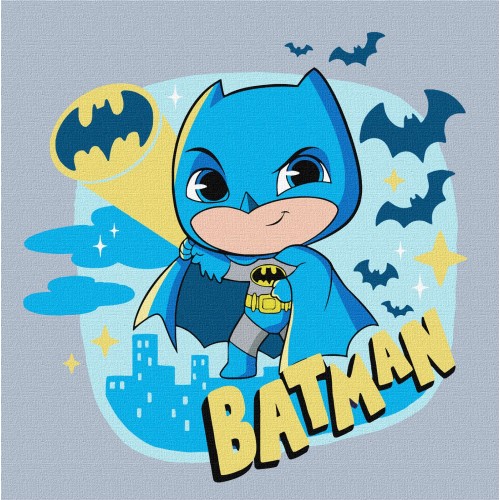 Картина за номерами для дітей WB "Batman: Герой темряви" 25х25см, термопакет, ТМ Ідейка, Україна
