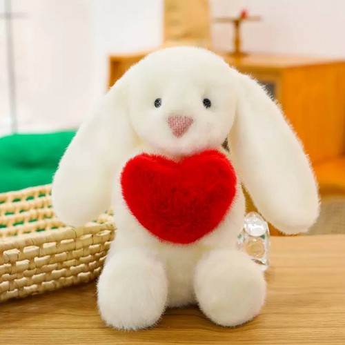М'яка іграшка Зайчик з серцем 40см