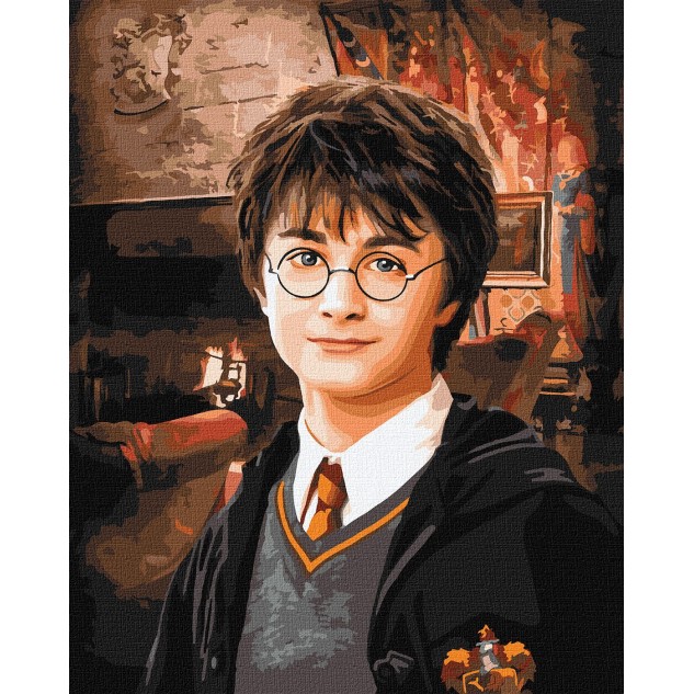 Картина за номерами WB "Harry Potter: Вітальня Ґрифіндору" 40х50см, термопакет, ТМ Ідейка, Україна