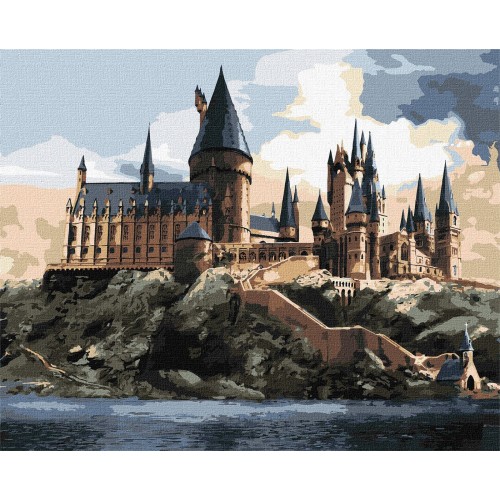 Картина за номерами WB "Harry Potter: Гоґвортс вдень" 40х50см, термопакет, ТМ Ідейка, Україна