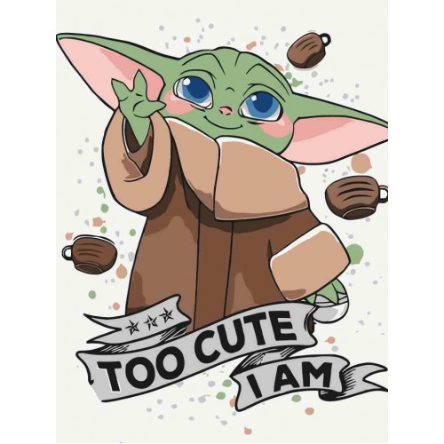 Картина за номерами "Cute Grogu" 30*40см, в термопакеті, ТМ ART Craft, Україна
