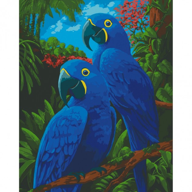Картина за номерами "Блакитні ари" 40*50см, в термопакеті, ТМ ART Craft, Україна