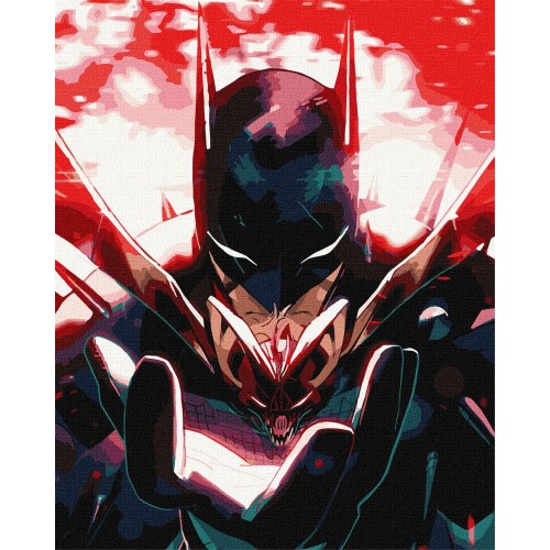 Картина за номерами WB "Batman: Темний Лицар з фарбами металік" 40*50см, термопакет, ТМ Ідейка, Укра