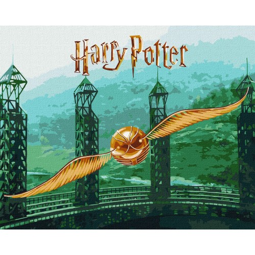 Картина за номерами WB "Harry Potter: Золотий Снітч з фарбами металік extra" 40*50см, термопакет, ТМ