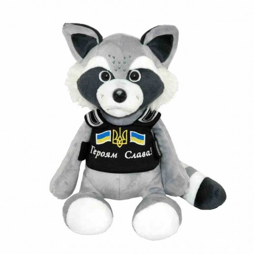 Іграшка м'яка Єнот "Патріот" синьо-жовтий 23см, ТМ Tigres