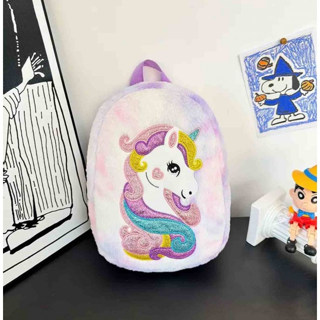 М'яка іграшка рюкзак Одноріг, бузковий, 31*24см, ТМ Dreamtoys