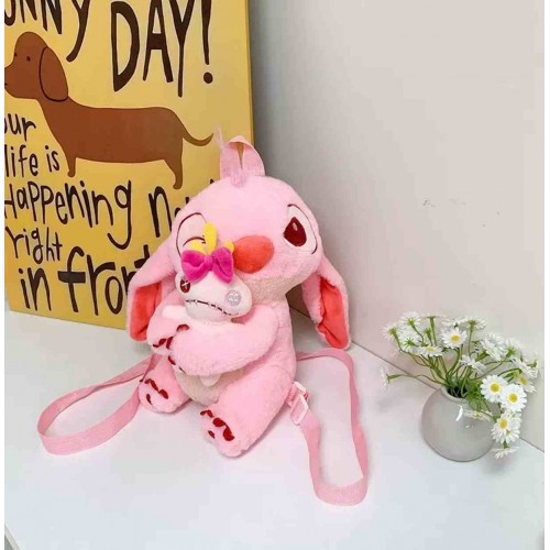 М'яка іграшка-рюкзак Стіч Ангел з іграшкою, 31*23см, ТМ Dreamtoys