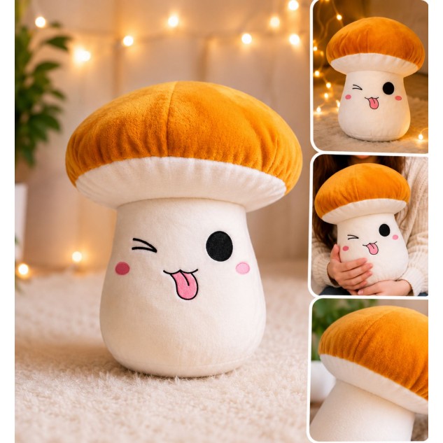 М'яка іграшка "Гриб" Боровик коричневий 26*25см, ТМ Dreamtoys