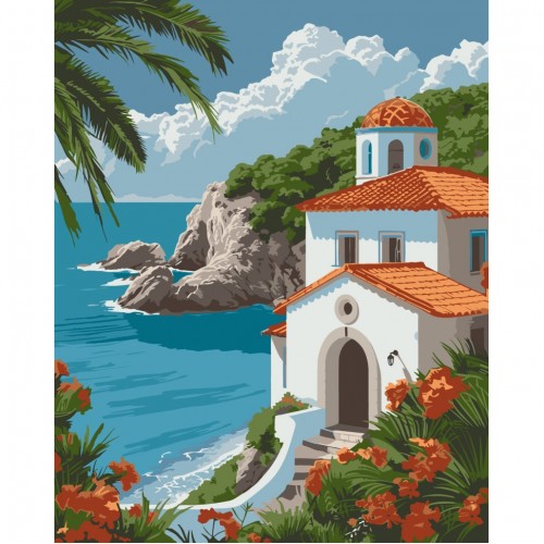 Картина за номерами "Будинок на узбережжі" 40*50см, термопакет, ТМ ART Craft