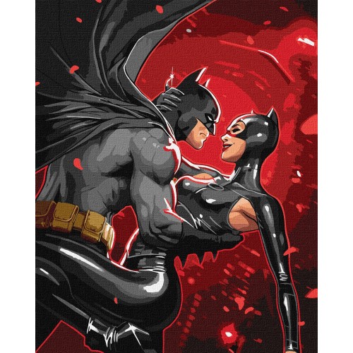 Картина за номерами WB "Batman: Нічне полум'я" 40*50см, в термопакете, ТМ Ідейка
