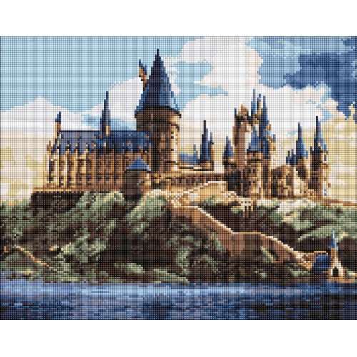 Алмазна мозаїка WB "Harry Potter: Гоґвортс вдень" 40*50см, в термопакете, ТМ Ідейка