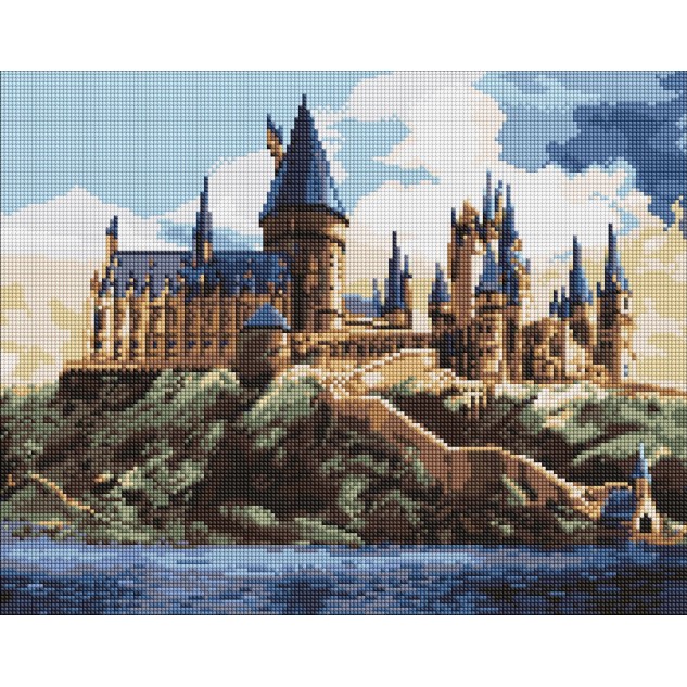 Алмазна мозаїка WB "Harry Potter: Гоґвортс вдень" 40*50см, в термопакете, ТМ Ідейка