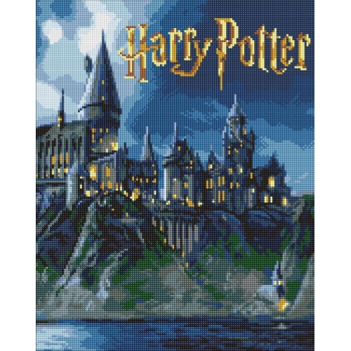 Алмазна мозаїка WB "Harry Potter: Гоґвортс вночі" 40*50см, в термопакете, ТМ Ідейка